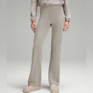 Lululemon brushed softstreme zip flared pants athletic sporty Riverstone sz 10